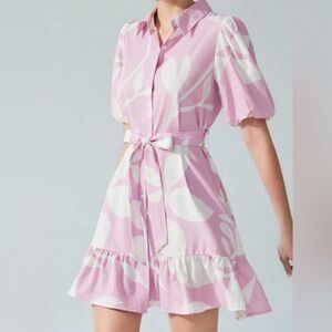 NWT WOMEN'S PINK & WHITE FLORAL DRESS- SMALL